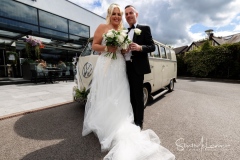 A portrait in front of the VW Camper